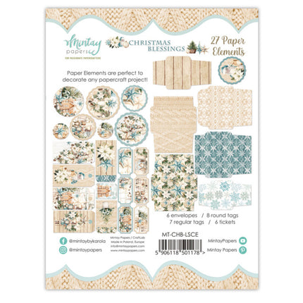 PAPER ELEMENTS - CHRISTMAS BLESSINGS, 27 PCS