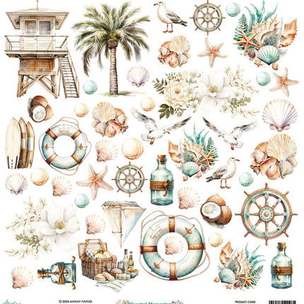 Mintay papers - Coastal Memories -Elements Paper (12'x12")