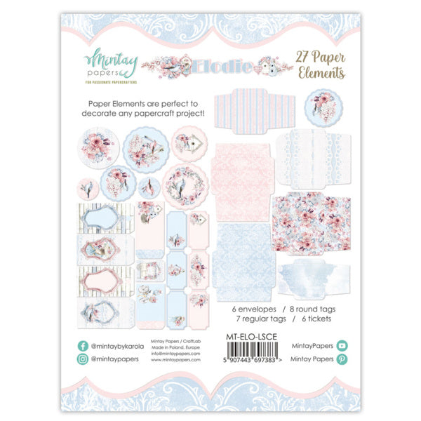 PAPER ELEMENTS - ELODIE, 27 PCS