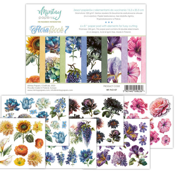 Mintay Papers - Flora 7 - Elements for precise Cutting - (6"x8")