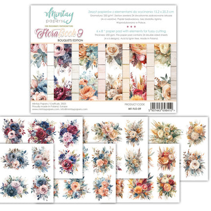 Mintay Papers - Flora 9 - Elements for precise Cutting - (6"x8")