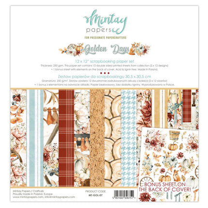 12 X 12 PAPER SET - GOLDEN DAYS