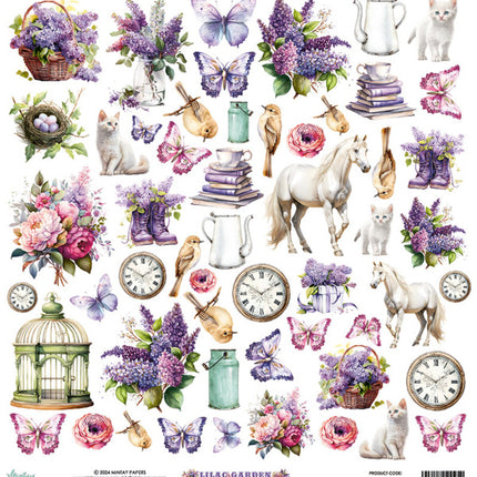 Mintay papers - Lilac Garden - Elements Paper (12'x12")