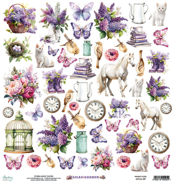 Mintay papers - Lilac Garden - Elements Paper (12'x12")