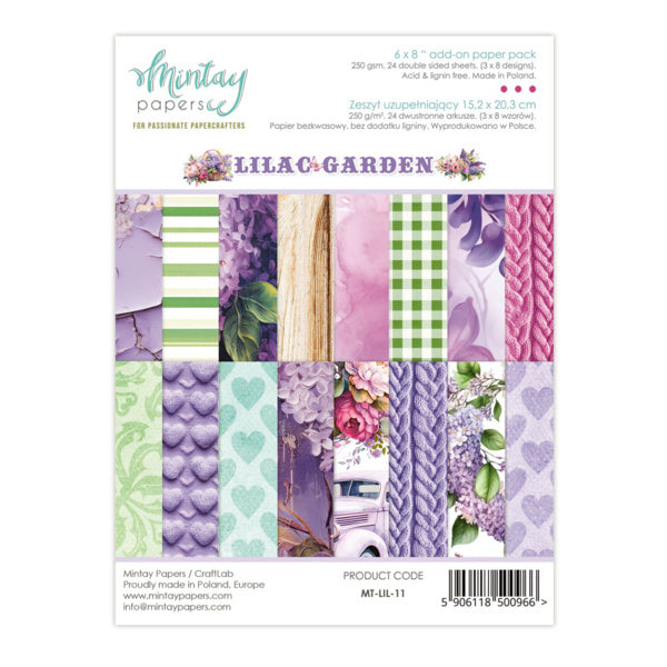 Mintay papers - Lilac Garden - Add On Paper Pad (6"x8")