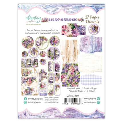 Mintay papers -  Lilac Garden - Paper Elements (27pcs)