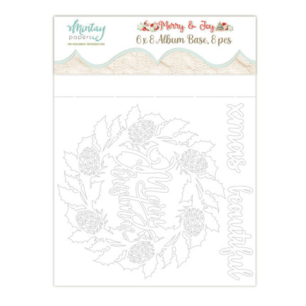 6 X 8 CHIPBOARD ALBUM - MERRY & JOY