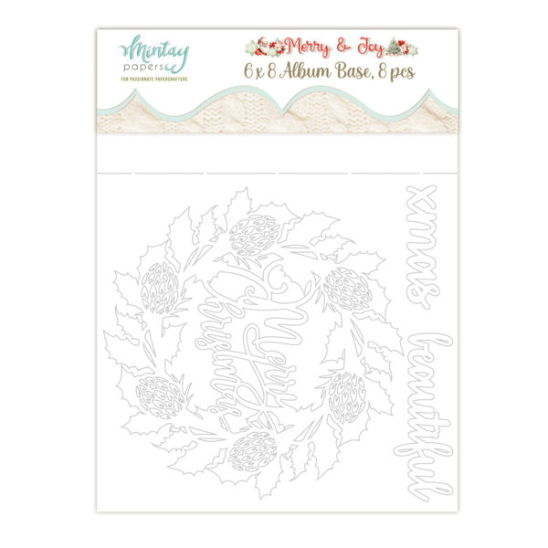 6 X 8 CHIPBOARD ALBUM - MERRY & JOY