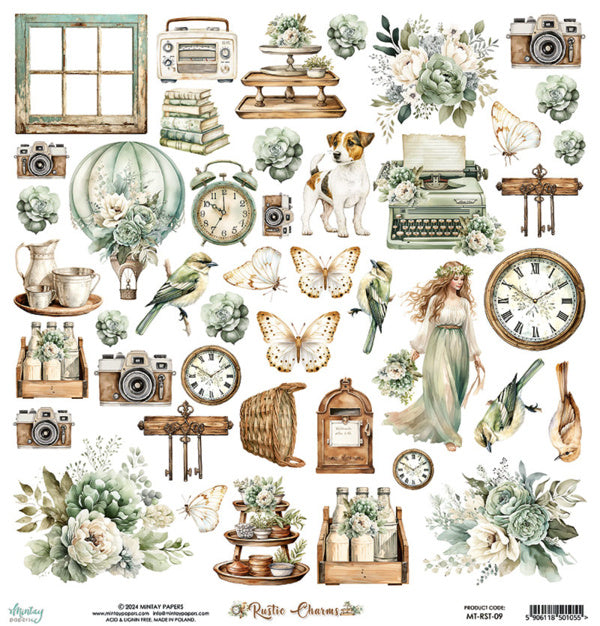 Mintay papers - Rustic Charms - Elements Paper (12'x12")