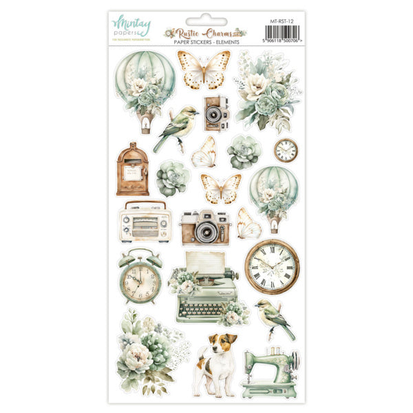 Mintay papers - Rustic Charms - Paper Stickers - Elements (6"x12")