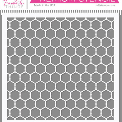 My Favorite Things Chicken Wire Stencil