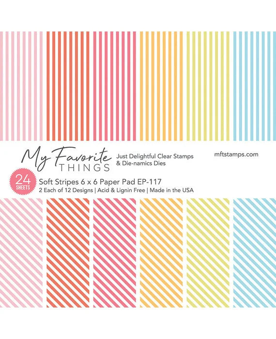 My Favorite Things Soft Stripes 6x6 Inch Paper Pad