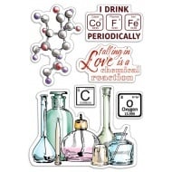 Clear Stamp Set 4"x6" Chemical Reaction