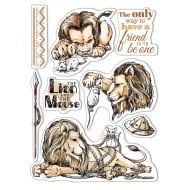 Clear Stamp Set 6"x8" The Lion and the Mouse