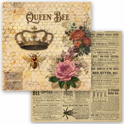 Queen Bee, Decoupage Queen scrapbook sets feature 24 designs,