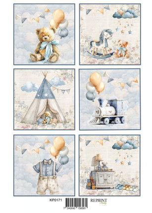 Happiness Baby Boy A4 Cutouts (KPA4115)
