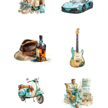 Masculine Moments A4 Cutouts (KPA4117)