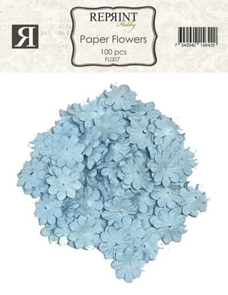 Paper Flowers Blue (100pcs) (FL007)