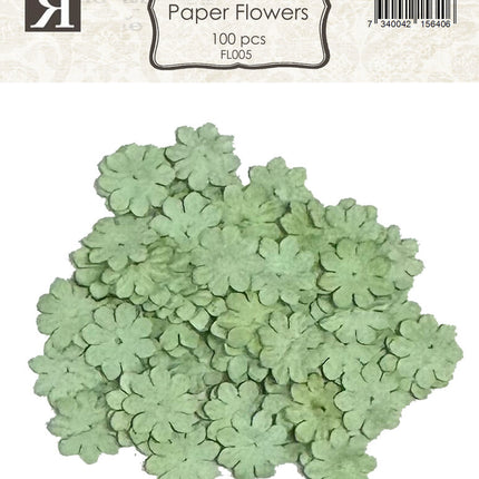 Paper Flowers Green (100pcs) (FL005)