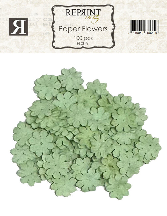 Paper Flowers Green (100pcs) (FL005)