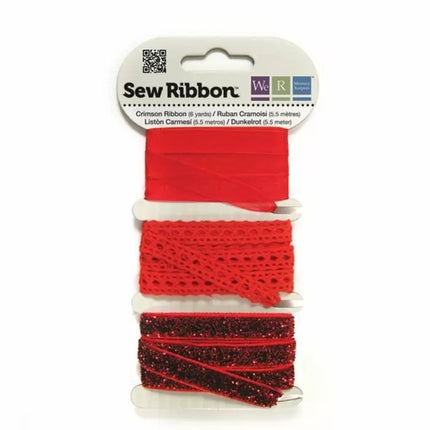 We R Memory Keepers • Sew Ribbon ribbonset 5,5m Crimson