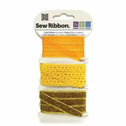 We R Memory Keepers • Sew Ribbon ribbonset 5,5m Gold