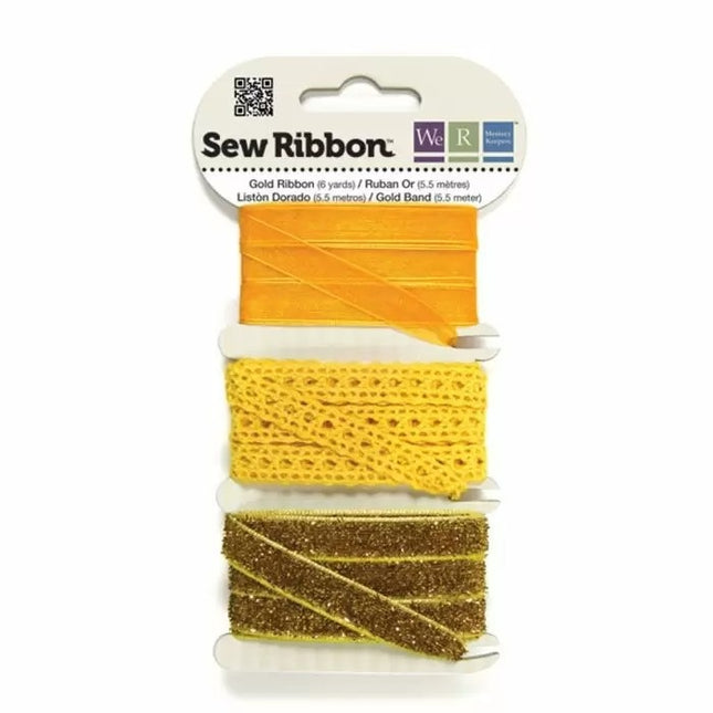 We R Memory Keepers • Sew Ribbon ribbonset 5,5m Gold