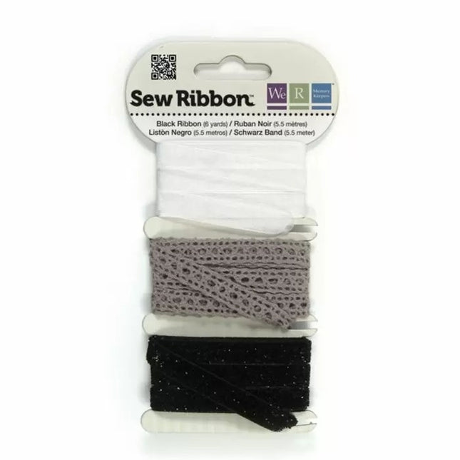 We R Memory Keepers • Sew Ribbon ribbonset 5,5m Black