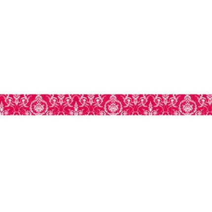 Deco tape cm. 2x10m - White lace on red