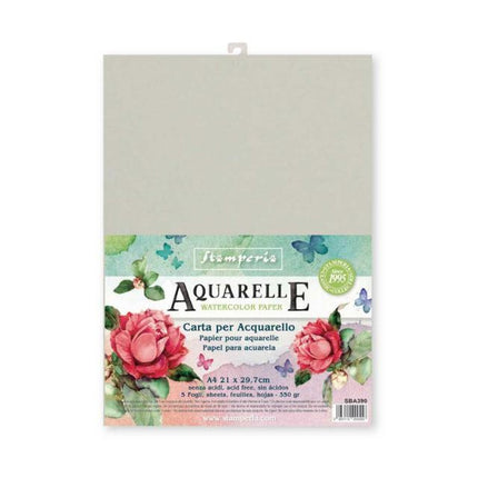 Conf. of 5 sheets Aquarelle paper A4 format