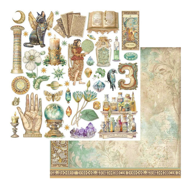 Dubbelzijdig Scrapbook Papier - Fortune elements