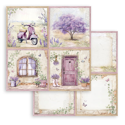 Dubbelzijdig Scrapbook Papier - Lavender 4 cards