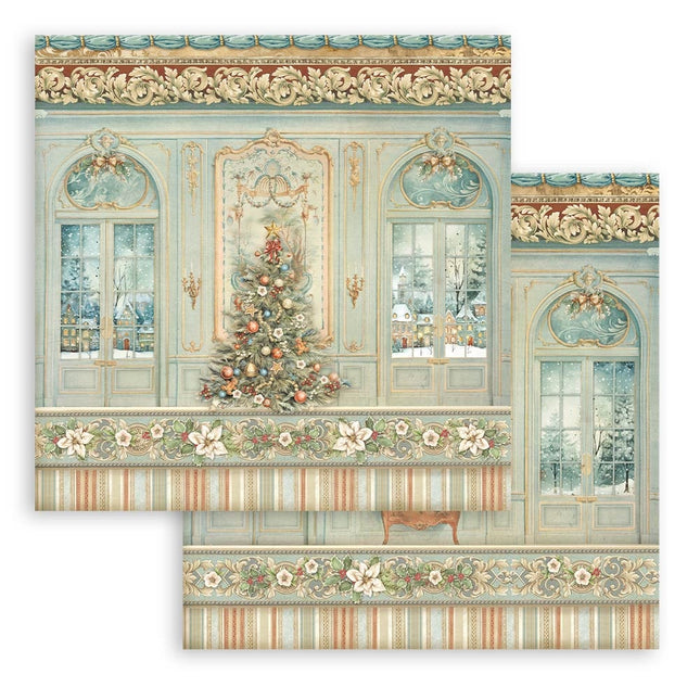 Dubbelzijdig Scrapbook Papier - The Nutcracker Christmas tree