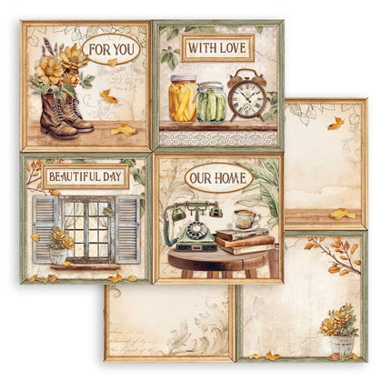 Dubbelzijdig Scrapbook Papier - Golden Harmony 4 cards