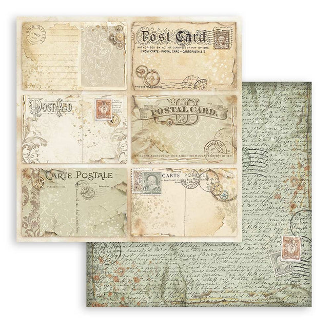Dubbelzijdig Scrapbook Papier - Alterego postcard