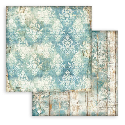 Dubbelzijdig Scrapbook Papier - Alterego turquoise wallpaper