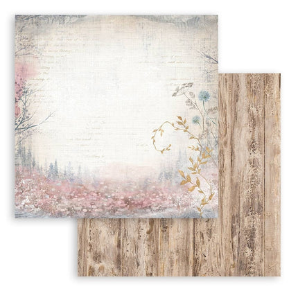 Dubbelzijdig Scrapbook Papier - Create Happiness Dewdrops wood