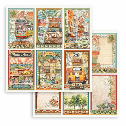 Dubbelzijdig Scrapbook Papier - Art of Travelling 6 cards