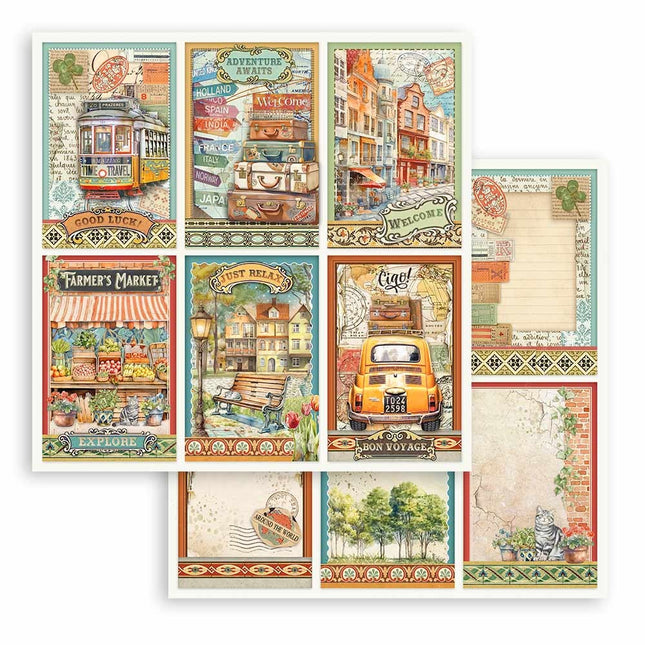 Dubbelzijdig Scrapbook Papier - Art of Travelling 6 cards