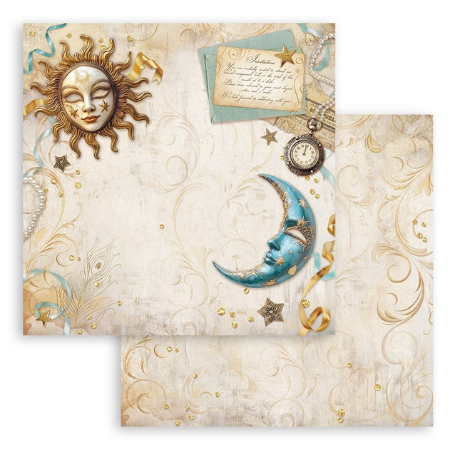 Dubbelzijdig Scrapbook Papier - Masquerade sun and moon