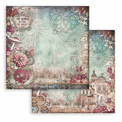 Dubbelzijdig Scrapbook Papier - Master of Magic house