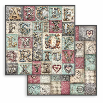 Dubbelzijdig Scrapbook Papier - Master of Magic alphabet
