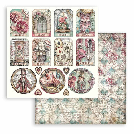Dubbelzijdig Scrapbook Papier - Master of Magic tags
