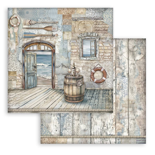 Dubbelzijdig Scrapbook Papier - Silent Sea barrel