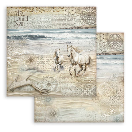 Dubbelzijdig Scrapbook Papier - Silent Sea horses
