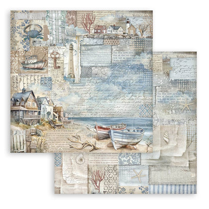 Dubbelzijdig Scrapbook Papier - Silent Sea landscape
