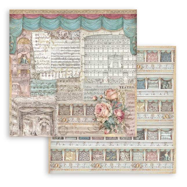 Dubbelzijdig Scrapbook Papier - Venice City of Art theatre