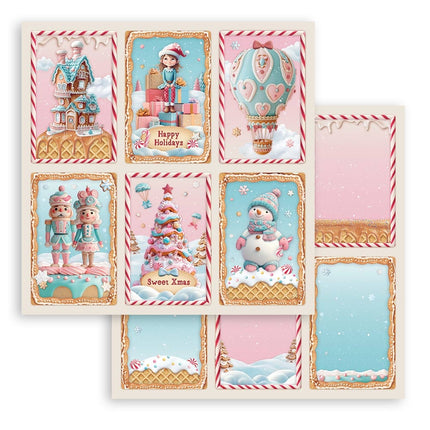 Dubbelzijdig Scrapbook Papier - Candy Christmas 6 cards