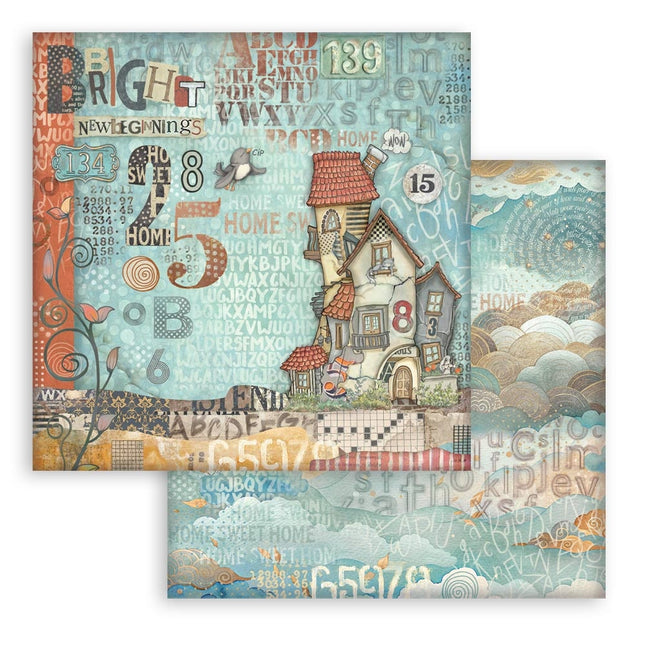 Dubbelzijdig Scrapbook Papier - Furry Friends House