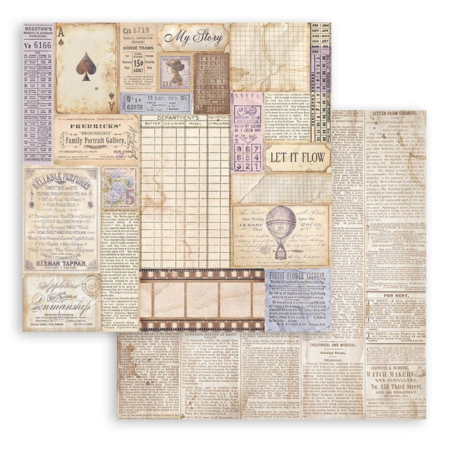 Dubbelzijdig Scrapbook Papier - Quiet Days mixed backgrounds